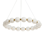 Люстра круглая с матовыми белыми шарами PEARLS Suspension варинант исполнения - 1 | Loft Concept в Сочи