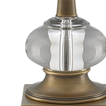 Настольная лампа с хрустальным шаром на корпусе и высоким тканевым абажуром Prism Rod варинант исполнения - 1 | Loft Concept в Сочи