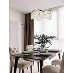 Люстра подвесная волнистой формы с хрустальными подвесками Ludivine Lighting варинант исполнения - 5 | Loft Concept в Сочи