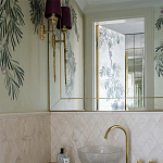 Обои ручная роспись Silk Tree Original colourway on White Metal gilded paper варинант исполнения - 3 | Loft Concept в Сочи