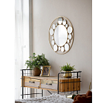 Зеркало настенное с круглыми зеркальными вставками Modern Mirror Space варинант исполнения - 2 | Loft Concept в Сочи