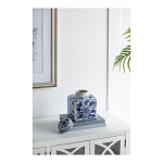 Ваза с крышкой в китайском стиле Oriental Blue & White Ornament Vases варинант исполнения - 3 | Loft Concept в Сочи