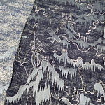 Мебельная ткань Вышивка темно-серый цвет 130 см T2-40 варинант исполнения - 1 | Loft Concept в Сочи