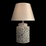 Настольная лампа цилиндрическая с цветочной росписью Lamp Flower Painting варинант исполнения - 3 | Loft Concept в Сочи