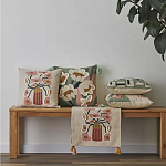 Подушка с цветочным принтом и кисточками Blooming Elegance Daisy варинант исполнения - 9 | Loft Concept в Сочи