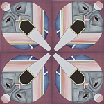 Плитка дизайнерская с узором Маска варинант исполнения - 3 | Loft Concept в Сочи