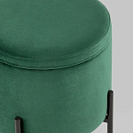 Зеленый пуф на черных ножках SANJAY варинант исполнения - 4 | Loft Concept в Сочи