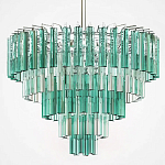 Дизайнерская люстра AQUA Blue Lagoon бирюзовое стекло несколько ярусов варинант исполнения - 1 | Loft Concept в Сочи