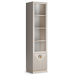 Шкаф-витрина с полками и стеклянной дверкой Satin Furniture варинант исполнения - 1 | Loft Concept в Сочи