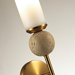 Бра с цилиндрическим матовым плафоном и шаром из камня на металлическом основании Orb Essence варинант исполнения - 10 | Loft Concept в Сочи