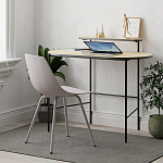 Стол письменный овальной формы с полкой LOUB WORKING TABLE BLACK OAK варинант исполнения - 3 | Loft Concept в Сочи