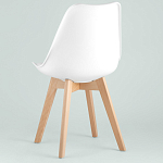 Стул с основой из пластика и мягким сиденьем Arvika White варинант исполнения - 4 | Loft Concept в Сочи