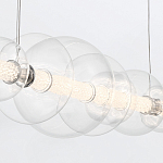 Подвесной светильник линейный с прозрачными стеклянными шарами разного диаметра Eurofase варинант исполнения - 8 | Loft Concept в Сочи