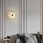 Бра в форме диска из натурального камня с декоративным центральным элеменом Cryptocrystalline Stone варинант исполнения - 4 | Loft Concept в Сочи