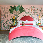 Обои ручная роспись Amazonia Florence Pink dyed silk варинант исполнения - 3 | Loft Concept в Сочи