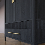 Шкаф платяной Primo с выдвижными ящиками шпон Светлый дуб варинант исполнения - 5 | Loft Concept в Сочи