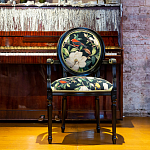 Стул с подлокотниками из натурального бука с изображением птиц и цветов Blooming Birds варинант исполнения - 2 | Loft Concept в Сочи