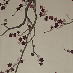 Обои ручная роспись Cherry Tree Special Colourway on Icefield dyed silk варинант исполнения - 1 | Loft Concept в Сочи