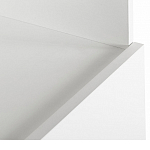 Стеллаж книжный белый с 3-мя открытыми полками и дверкой Strict Lines варинант исполнения - 3 | Loft Concept в Сочи