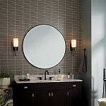  Бра с прямоугольным черным основанием и белым матовым цилиндрическим плафоном Kichler варинант исполнения - 6 | Loft Concept в Сочи