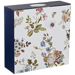 Ваза фарфоровая белая на ножке с рисунком цветов Garden Whisper Porcelain Set  варинант исполнения - 2 | Loft Concept в Сочи