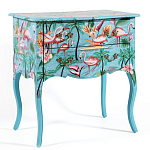 Комод с росписью Розовый фламинго L.XV CHEST OF DRAWERS Flowers with Flamingo варинант исполнения - 1 | Loft Concept в Сочи