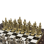 Шахматы в ларце из натуральных камней Долерит Малахит Мрамор Decorative Thematic Chess Русь варинант исполнения - 2 | Loft Concept в Сочи