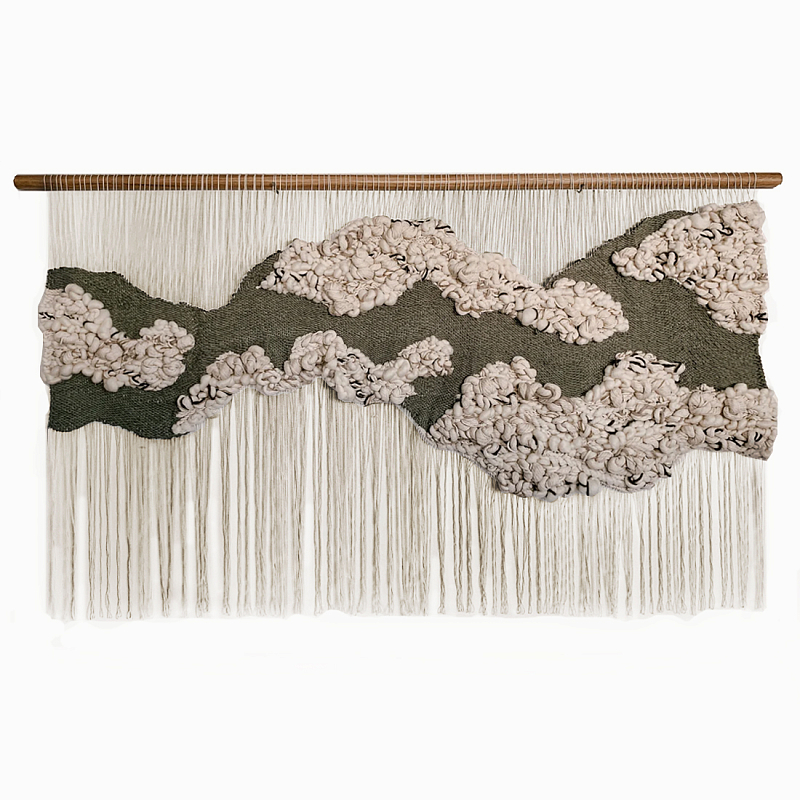 Большой дизайнерский Гобелен Tapestry Misty Morning II Белый Коричневый Большой дизайнерский Гобелен Tapestry Misty Morning II Белый Коричневый в Сочи | Loft Concept