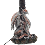 Настольная лампа с абажуром Дракон Silver Red Dragon Коричневый абажур варинант исполнения - 2 | Loft Concept в Сочи