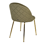 Стул велюровый хаки на золотистых металлических ножках Vendramin Chair варинант исполнения - 3 | Loft Concept в Сочи