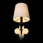 Бра с белым текстильным абажуром и декоративным основанием в виде четырехлистника с зеркальной вставкой Vitorino варинант исполнения - 11 | Loft Concept в Сочи