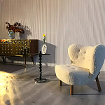 Дизайнерский журнальный стол с основанием в виде черных мраморных бусин Mybimus варинант исполнения - 2 | Loft Concept в Сочи