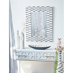 Прямоугольное зеркало с инкрустацией раковинами устриц Mother оf Pearl Facets варинант исполнения - 5 | Loft Concept в Сочи