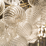 Люстра подвесная с рифлёными стеклянными шарами в форме воздушного облака Berries Chandelier варинант исполнения - 5 | Loft Concept в Сочи