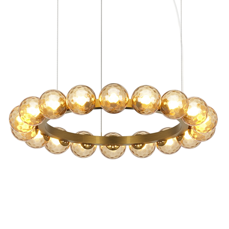 Люстра подвесная Ambre 3000К Латунь Янтарный в Сочи | Loft Concept 