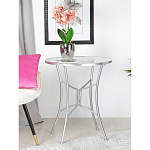 Столик приставной с круглой столешницей на серебристом основании Scenical Table варинант исполнения - 4 | Loft Concept в Сочи