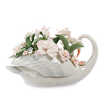 Статуэтка фарфоровая Лебедь с цветами Charming Statuette варинант исполнения - 1 | Loft Concept в Сочи