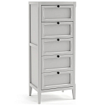 Комод узкий с 5-ю ящиками серый Silva Grey Chest of Drawers варинант исполнения - 2 | Loft Concept в Сочи