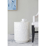 Приставной столик с рисунком из раковин устриц Bone Inlay варинант исполнения - 5 | Loft Concept в Сочи