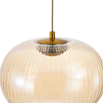 Подвесной светильник с янтарным рифленым стеклянным плафоном Ferm Living варинант исполнения - 4 | Loft Concept в Сочи