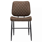 Стул с темно-коричневой обивкой из экокожи Benderson варинант исполнения - 1 | Loft Concept в Сочи