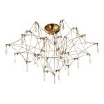 Потолочный светильник с тонкой металлической конструкцией цвета золото Quasar варинант исполнения - 2 | Loft Concept в Сочи