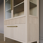 Витрина Primo со стеклянными фасадами и буфетом шпон Светлый дуб варинант исполнения - 6 | Loft Concept в Сочи