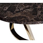 Стол журнальный коричневый на золотом основании Symphony of the Earth варинант исполнения - 1 | Loft Concept в Сочи