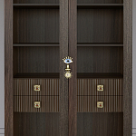 Дизайнерский шкаф витрина Elsa Dreams Walnut с 4-мя ящиками варинант исполнения - 2 | Loft Concept в Сочи