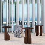 Приставной столик из массива дерева Walnut варинант исполнения - 12 | Loft Concept в Сочи