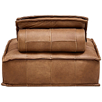 Модульное коричневое кожаное кресло Caron Leather Armchair варинант исполнения - 3 | Loft Concept в Сочи