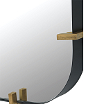 Зеркало настенное в черной металлической раме Mirror Cardinal варинант исполнения - 2 | Loft Concept в Сочи