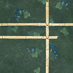 Обои ручная роспись Morning Glory Original colourway on Edo Green painted Xuan paper варинант исполнения - 2 | Loft Concept в Сочи