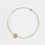 Бра светодиодное круглой формы с рамкой цвета латунь Ring Horizontal варинант исполнения - 1 | Loft Concept в Сочи